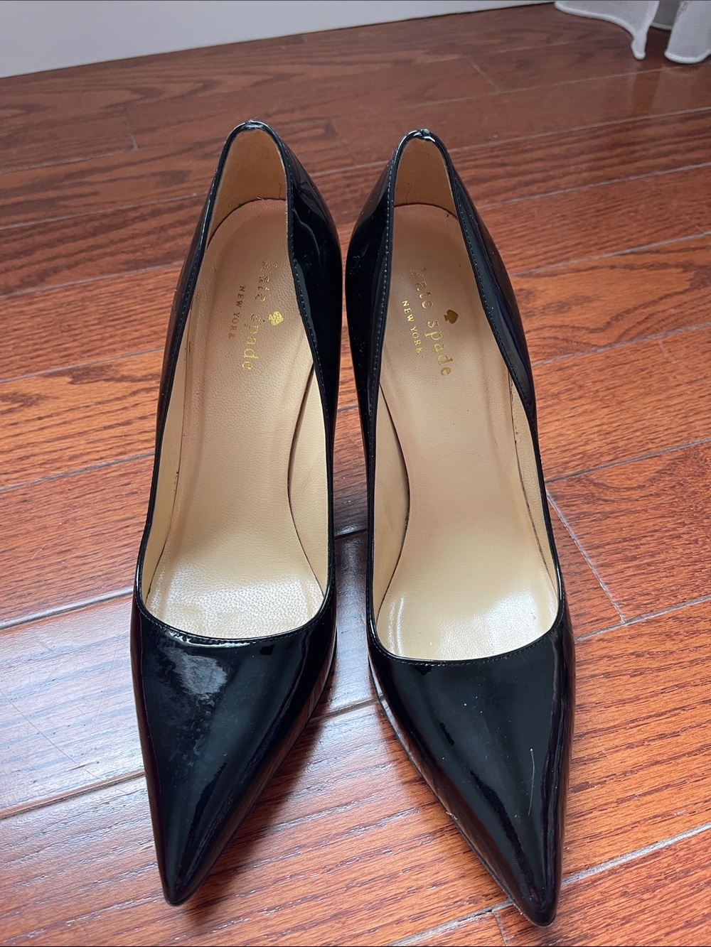kate spade Black Patent Pointed-Toe Stiletto Pumps